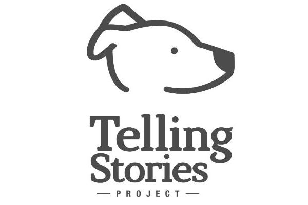 Logo de Telling Stories Project proyecto que fomenta las adopciones de perros