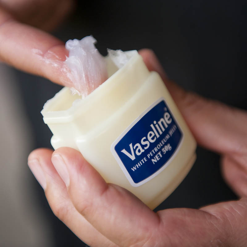 Protecting dog paw pads with vaseline for simple dog life hacks