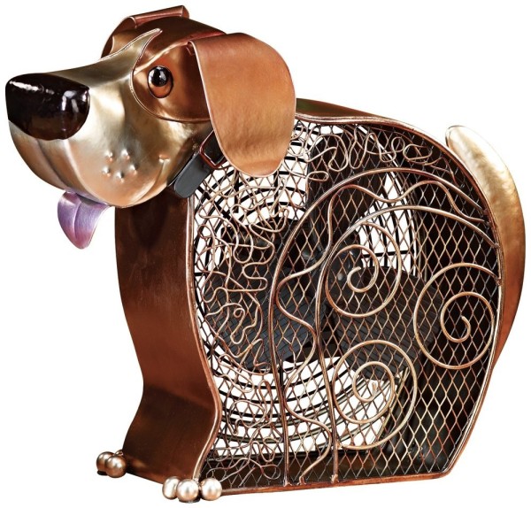 Dog Fan made out of metal and copper