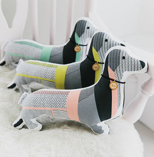 DogBuddy partnership with NotOnTheHighStreet.com dachshund cushions