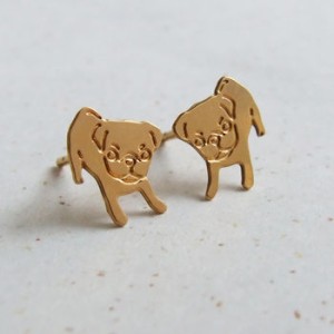 DogBuddy partnership with NotOnTheHighStreet.com pug earrings