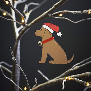 DogBuddy partnership with NotOnTheHighStreet.com Christmas ornament