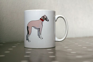 DogBuddy partnership with NotOnTheHighStreet.com greyhound mug