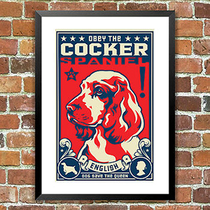 DogBuddy partnership with NotOnTheHighStreet.com cocker spaniel print