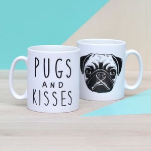 DogBuddy partnership with NotOnTheHighStreet.com Pugs and Kisses Mug