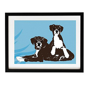 DogBuddy partnership with NotOnTheHighStreet.com boxer dog art print