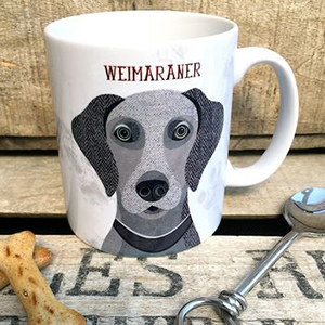 DogBuddy partnership with NotOnTheHighStreet.com weimaraner mug