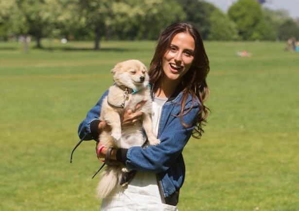 Lucy-Watson-and-her-dog-Digby-in-Hyde-Park
